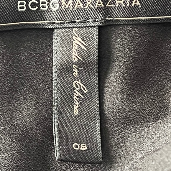 BCBGMaxAzria Black & White Striped Mara Cocktail Mini Dress 8 - Picture 11 of 16